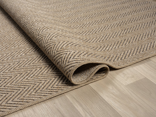 Detaylı görüntü Halı Vagonu Botswana 671 Kahve Sisal Halı, polipropilen ve polyester malzemeden yapılmış.