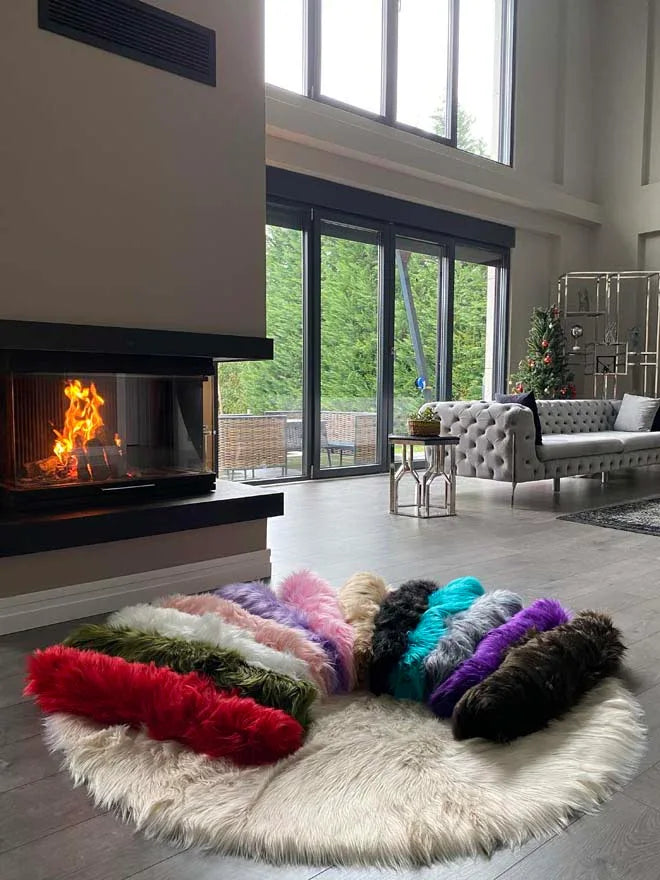 Halı Vagonu Kemik Renkli Uzun Tüylü Exclusive Post - HALI VAGONU