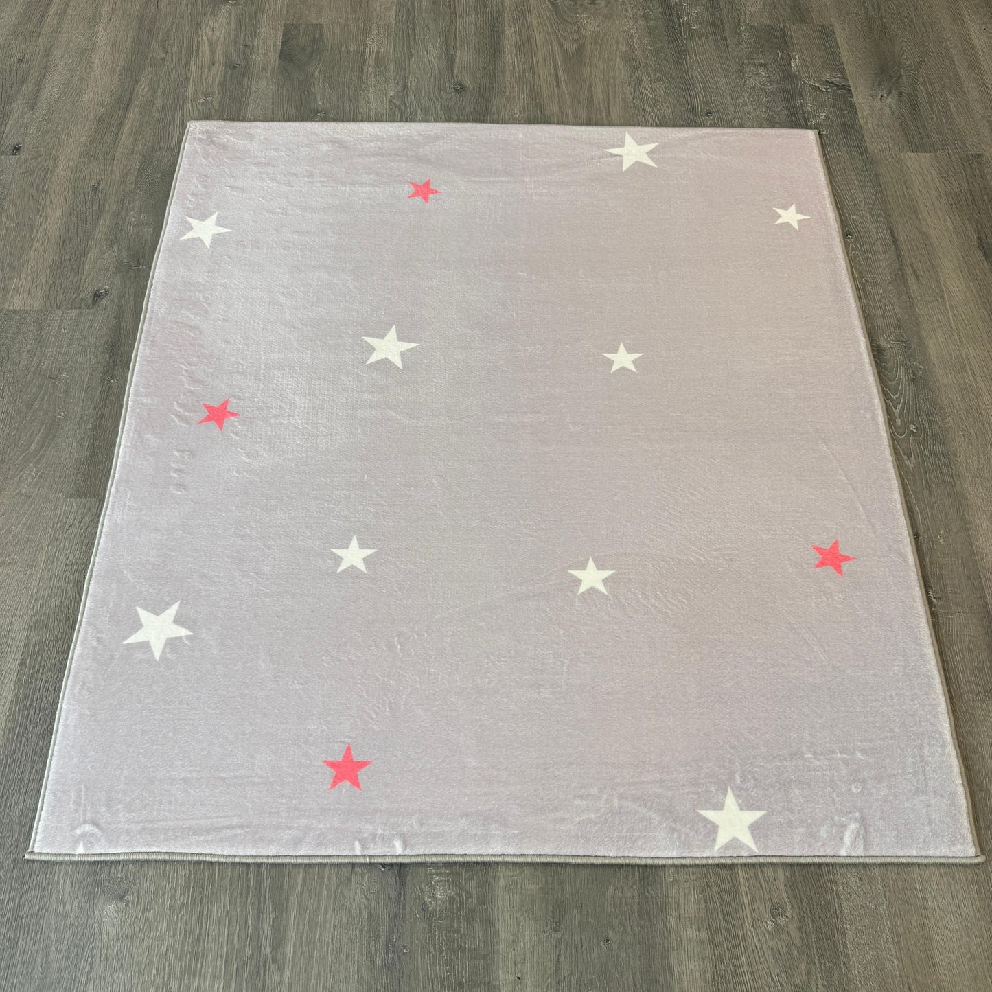 100x110cm Bambu Dokulu Dokuma Taban Yıldızlı Çocuk Halısı