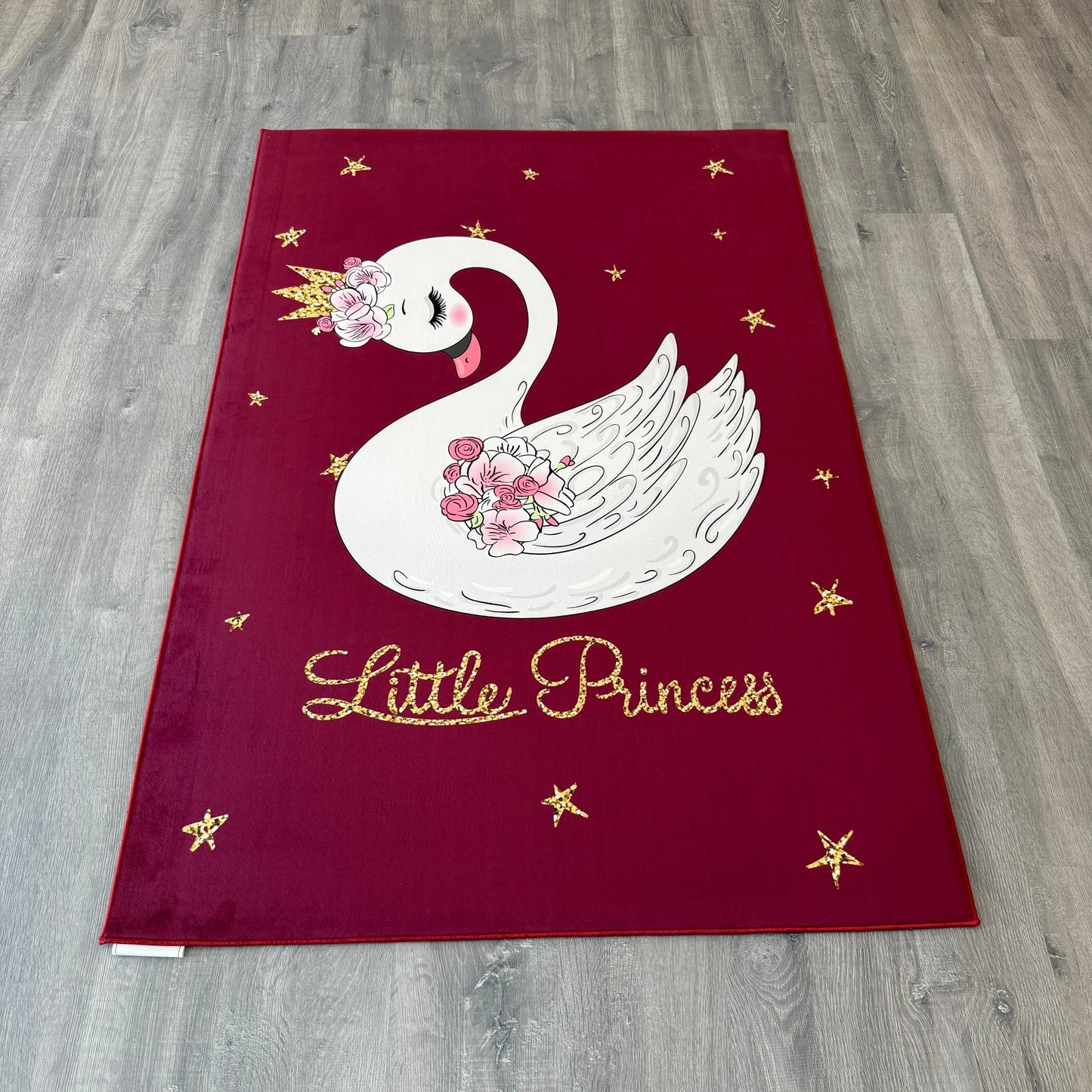 100x150 11mm Deri Taban Kuğulu Çocuk Halısı - HALI VAGONU