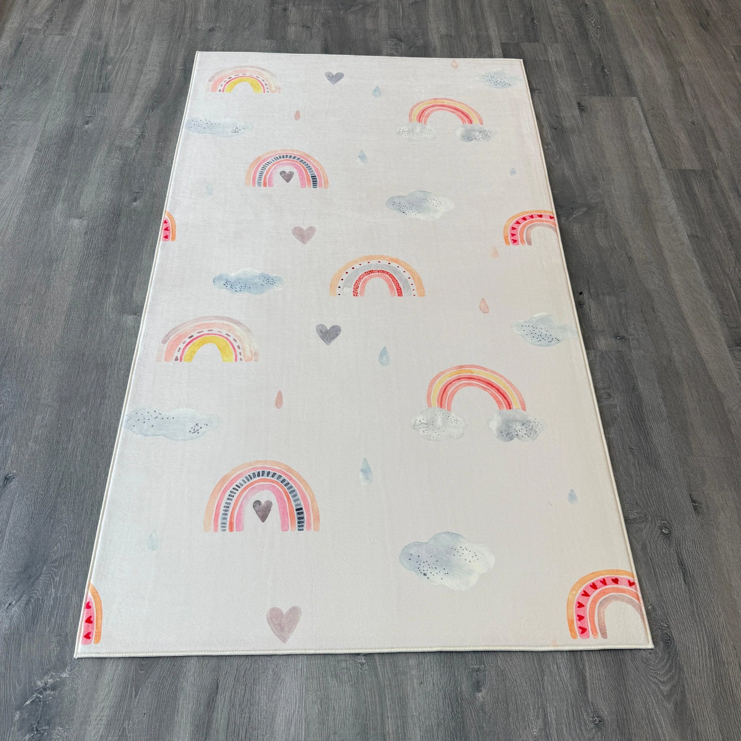 100x175 - 11mm Deri Taban Gökkuşağı Desenli Çocuk Halısı - HALI VAGONU