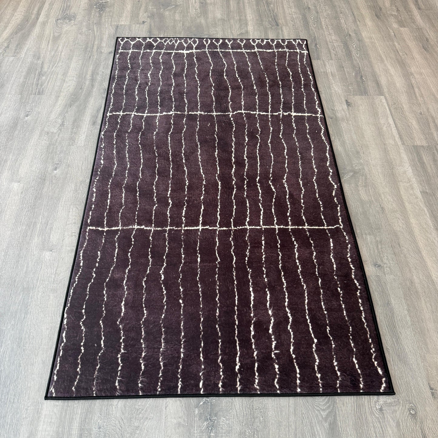 100x175 - 11mm Deri Taban İskandinav Desenli Dijital Baskı Halı