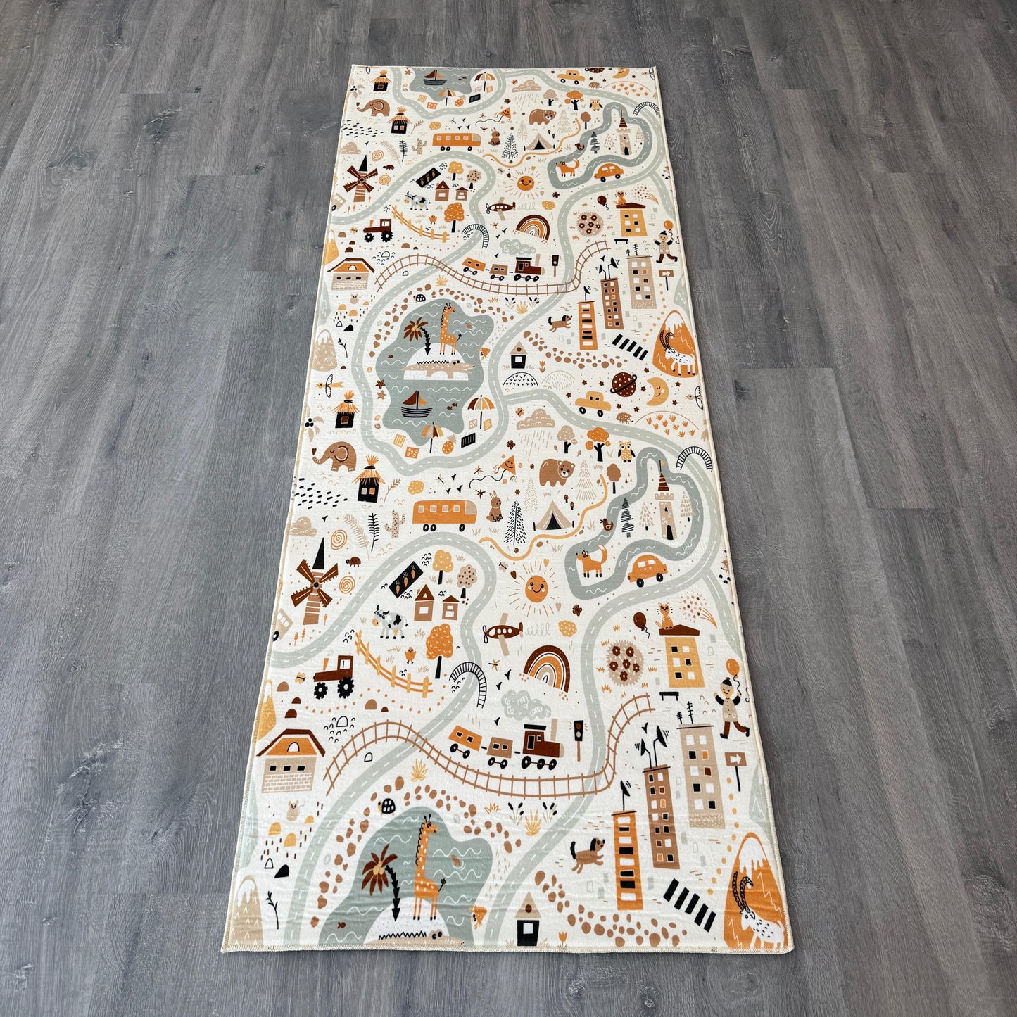 75x200 - 11mm Deri Tabanlı Trafikli Çocuk Halısı