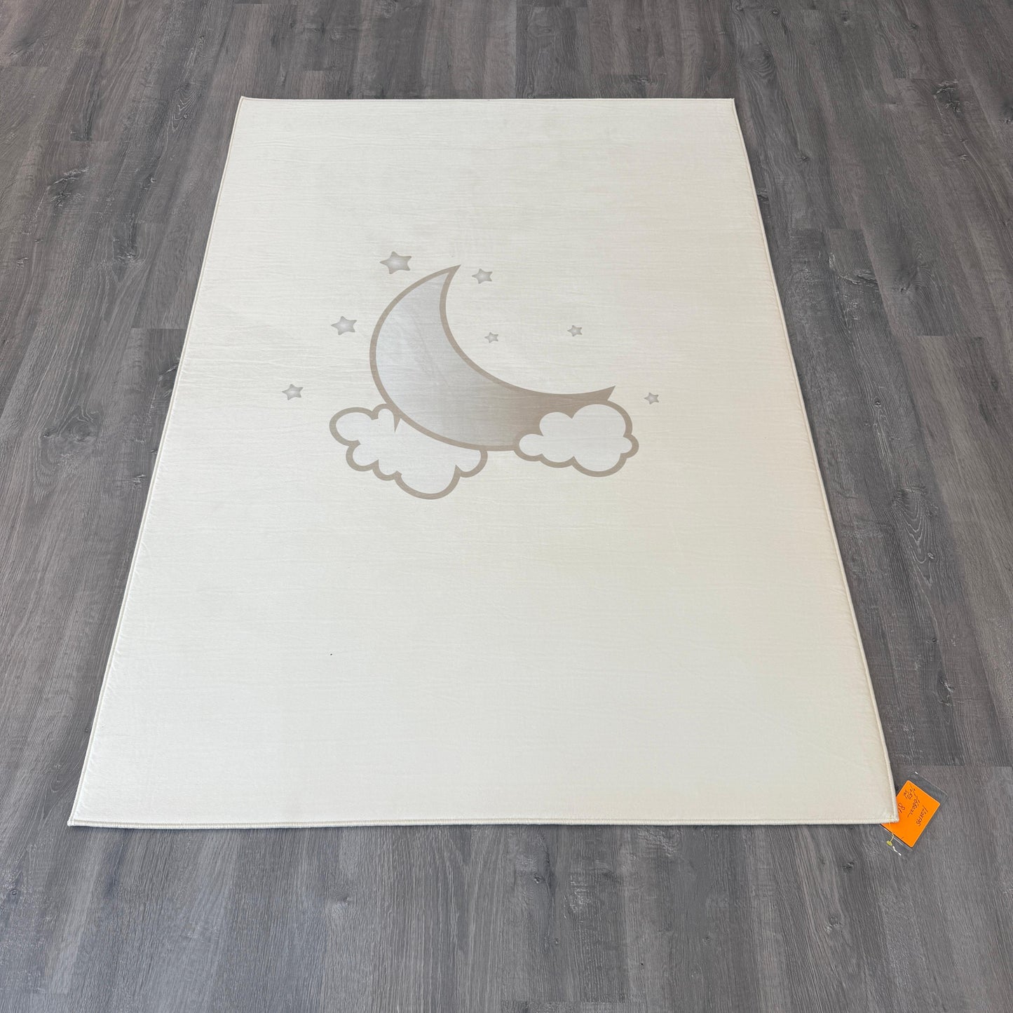 120x175 - 11mm - Deri Taban Krem Gökyüzü Çocuk Halısı