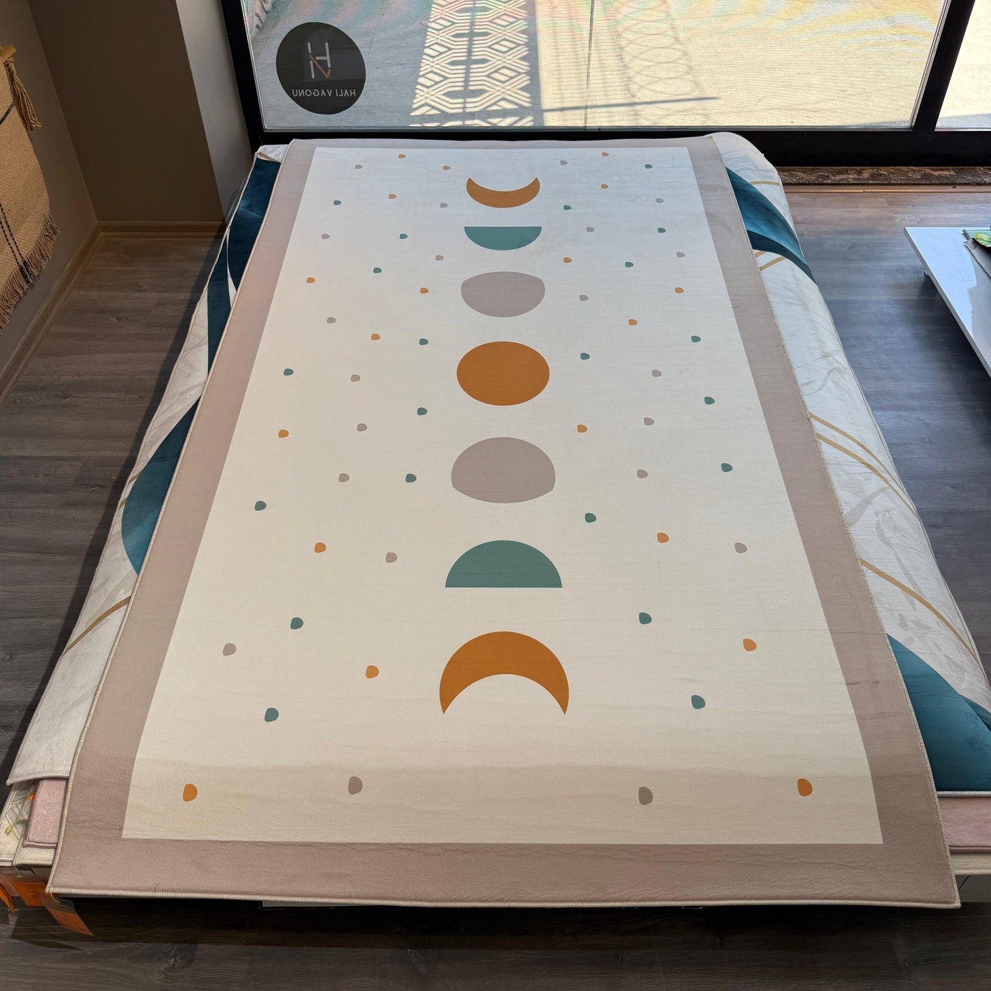 140x250 - 11mm - Deri Taban Boho Çocuk Halısı