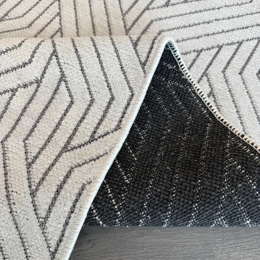 Lifos LFS01 Beyaz Yumuşak Dokulu Makinede Yıkanabilir Kaymaz Tabanlı Halı - HALI VAGONU