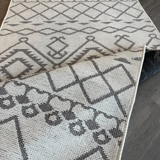 Lifos LFS02 Beyaz Yumuşak Dokulu Makinede Yıkanabilir Kaymaz Tabanlı Halı - HALI VAGONU