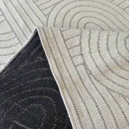 Lifos LFS03 Krem Yumuşak Dokulu Makinede Yıkanabilir Kaymaz Tabanlı Halı - HALI VAGONU