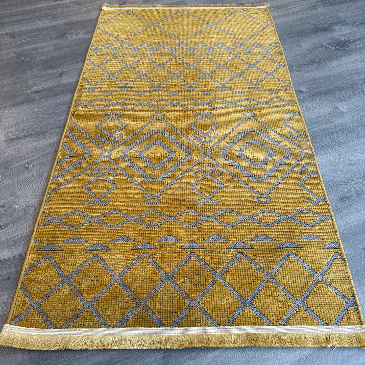 Lifos LFS02 Hardal Yumuşak Dokulu Makinede Yıkanabilir Kaymaz Tabanlı Halı