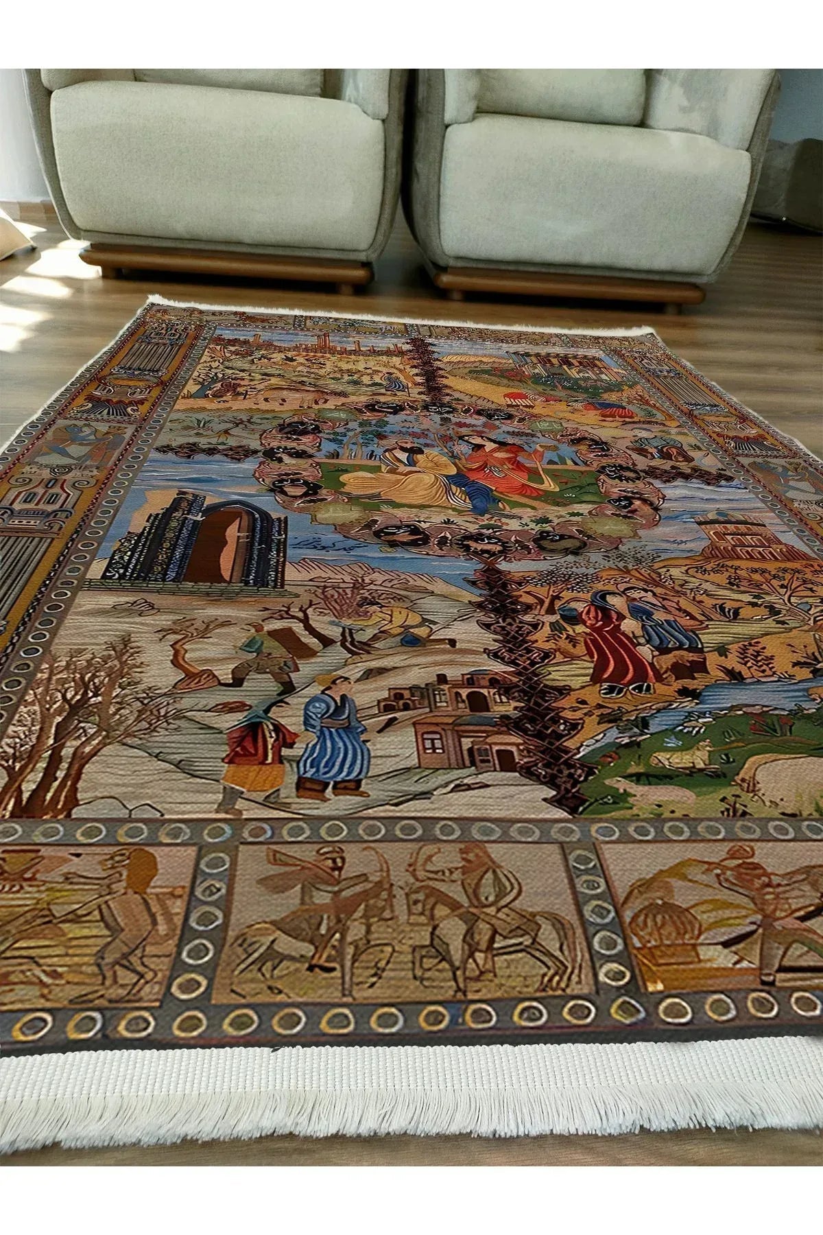 Halı Vagonu 51 Modern Stil Kreatif Halı Ve Kilim Salon Halısı Yıkanabilen Dekoratif Halı - HALI VAGONU