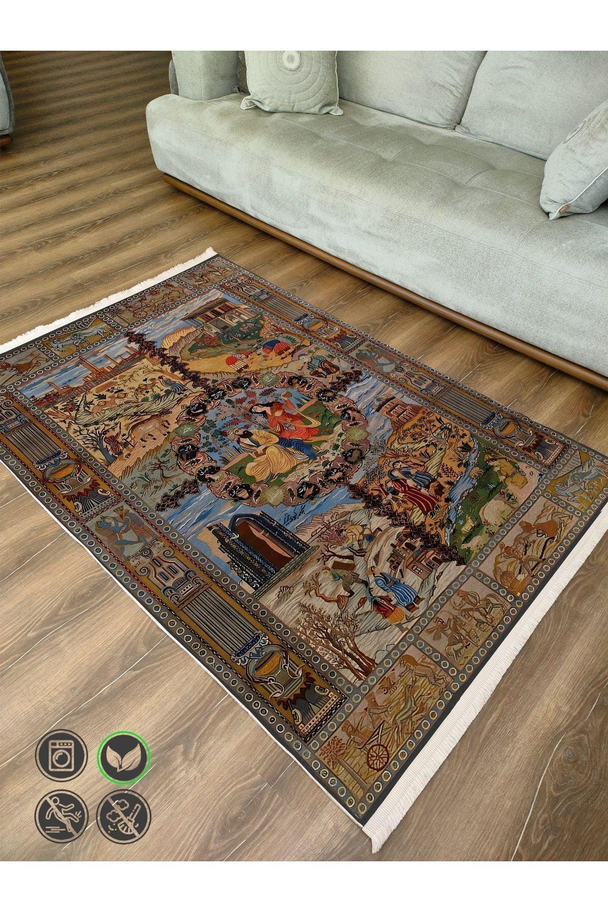 Halı Vagonu 51 Modern Stil Kreatif Halı Ve Kilim Salon Halısı Yıkanabilen Dekoratif Halı - HALI VAGONU