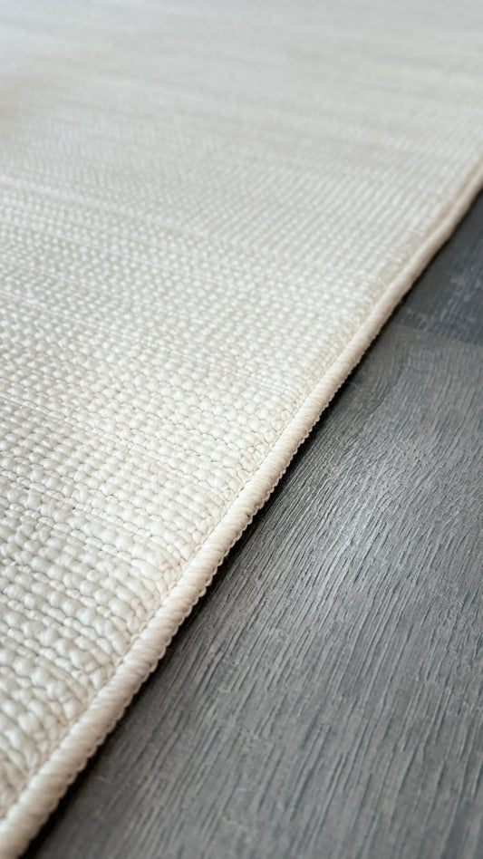 Halı Vagonu Alpaka 8002 Krem Sisal Dokuma Makine Halısı - HALI VAGONU