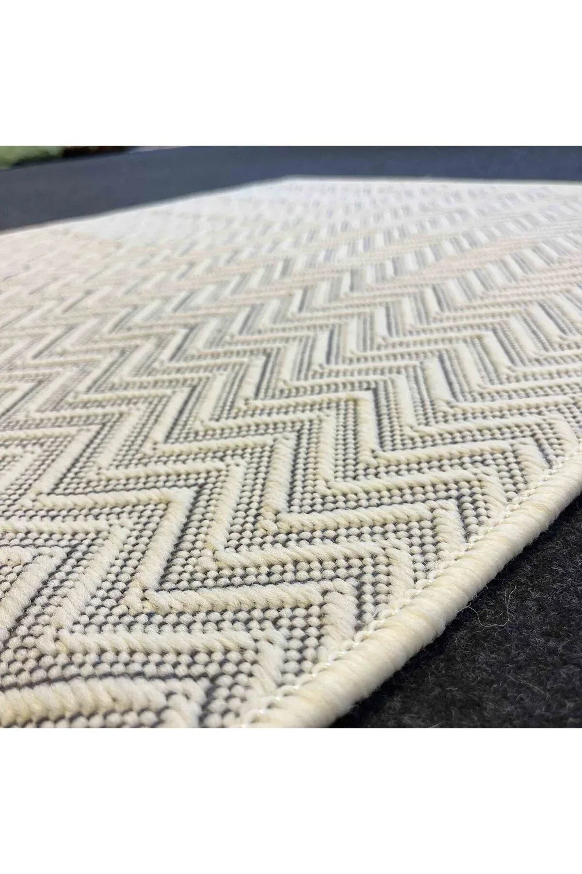 Halı Vagonu Kathmandu 6043 Beyaz Nepal Sisal Dokuma Halı - HALI VAGONU