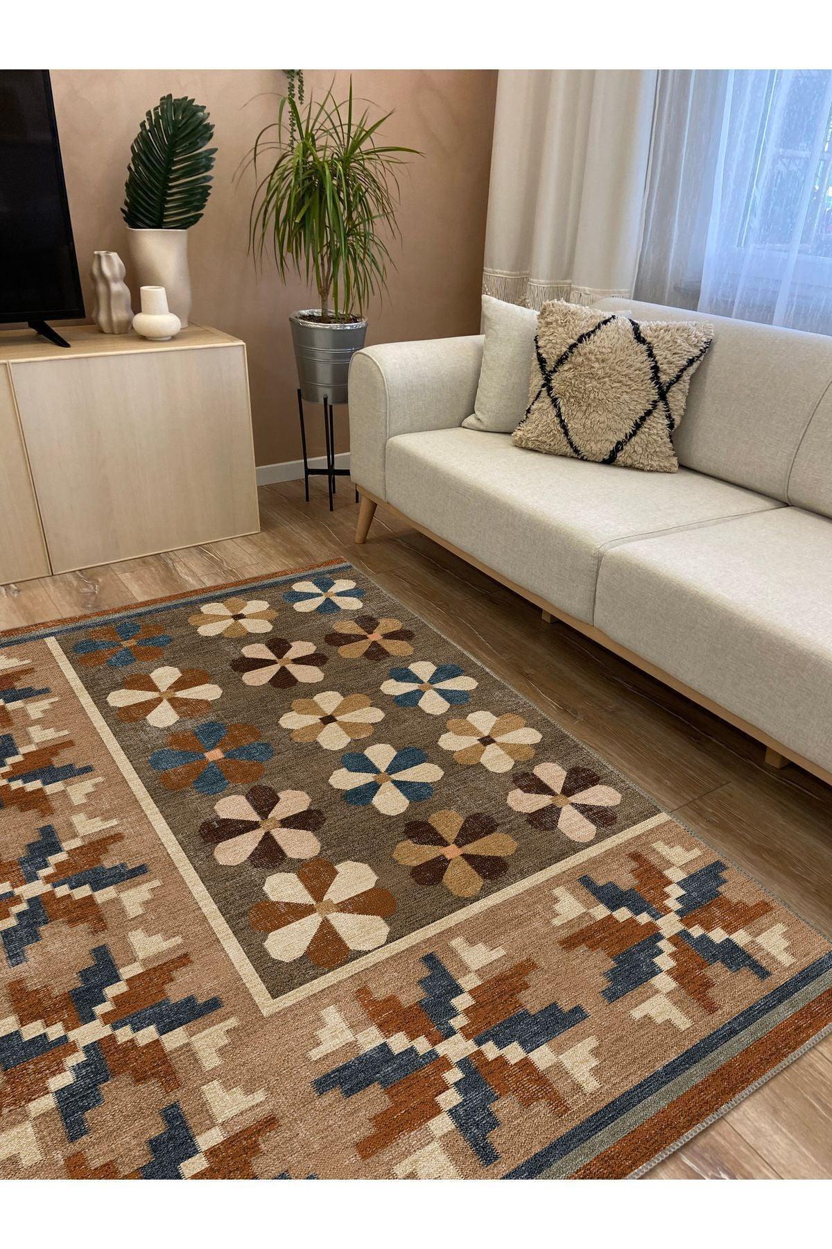 HV 13 Modern Stil HV Halısı Oturma Odası Yatak Odası Yemek Odası Için Yıkanabilen Halı - HALI VAGONU