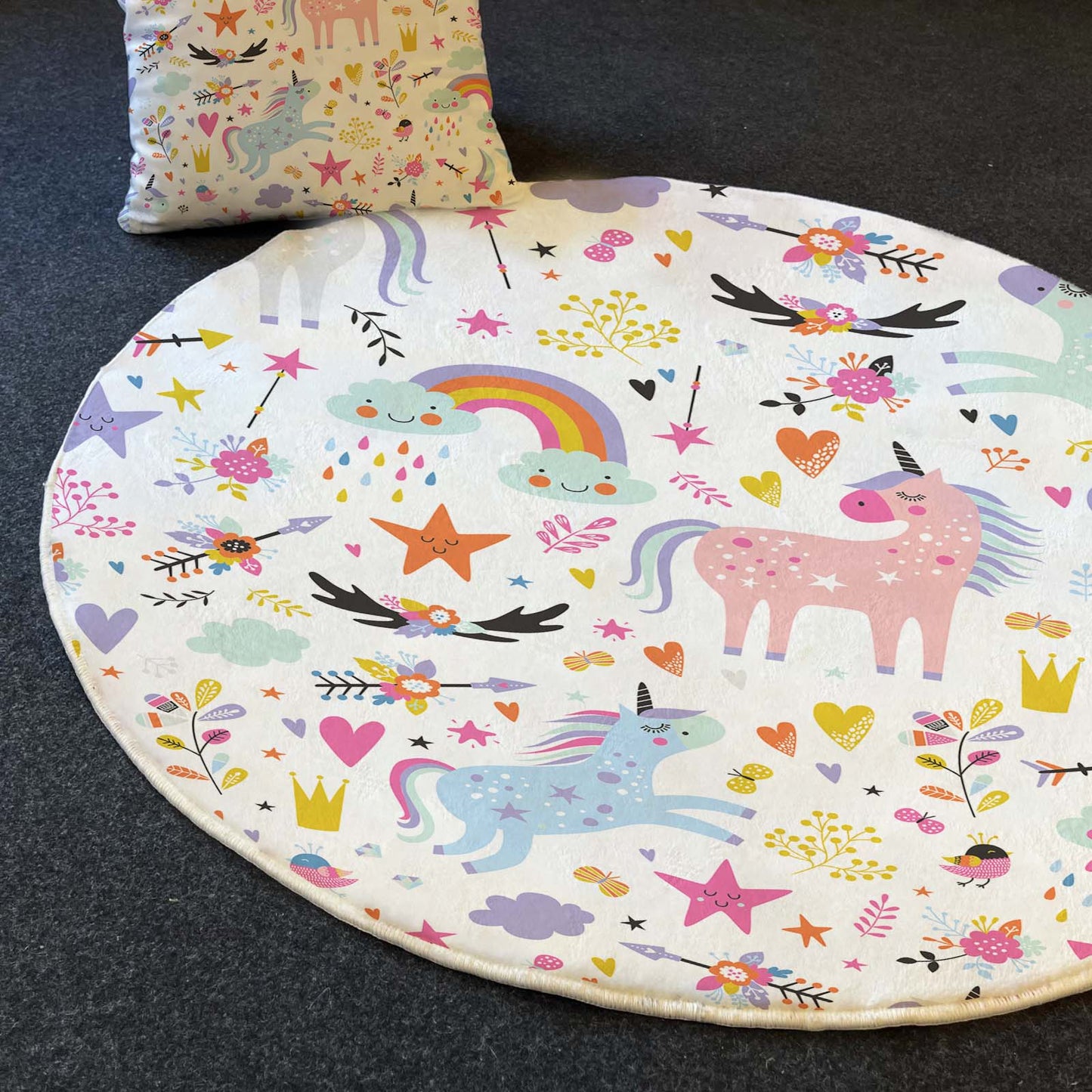 Carpet Wagon HV198 Cream Beige Named Children's Carpet
