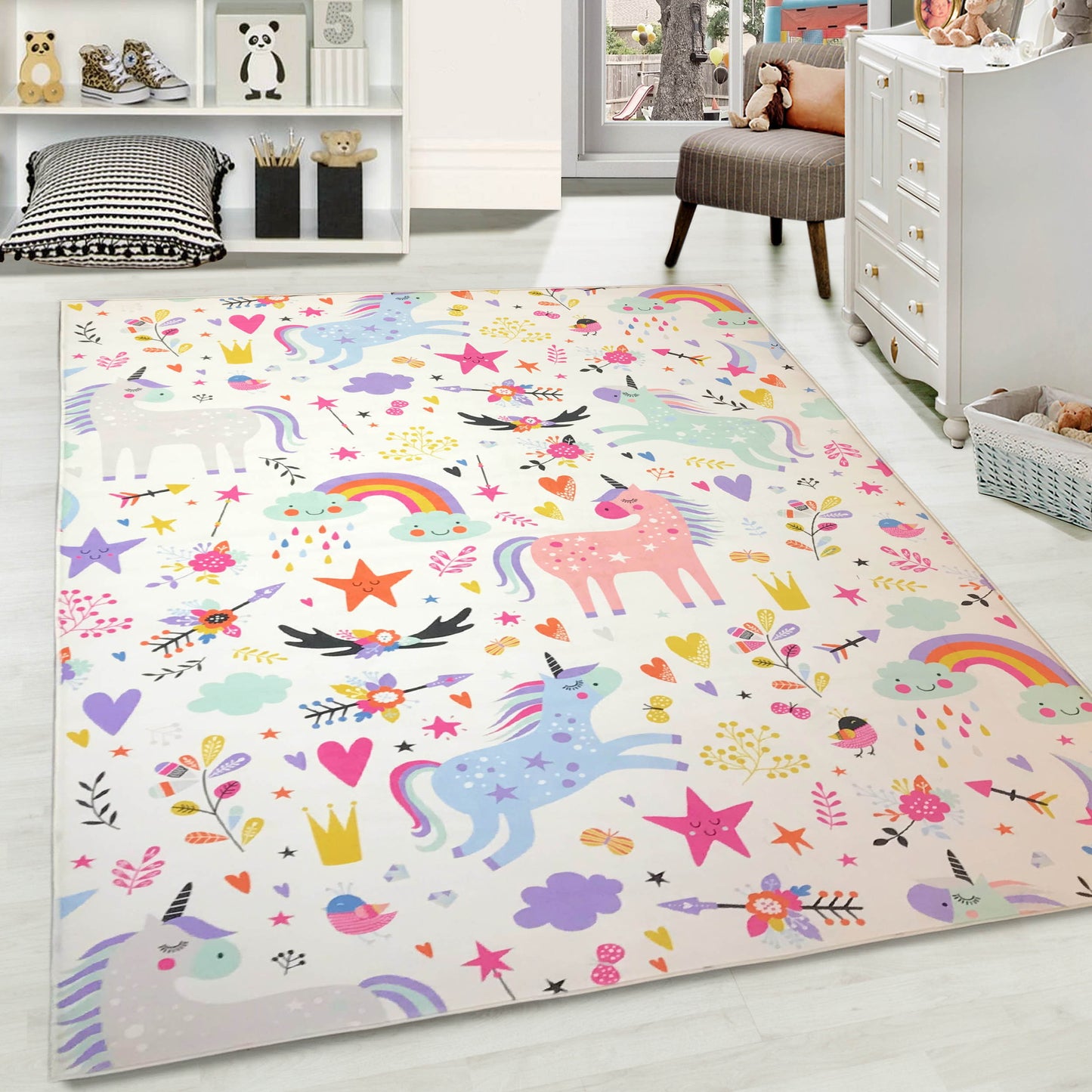 Carpet Wagon HV198 Cream Beige Named Children's Carpet