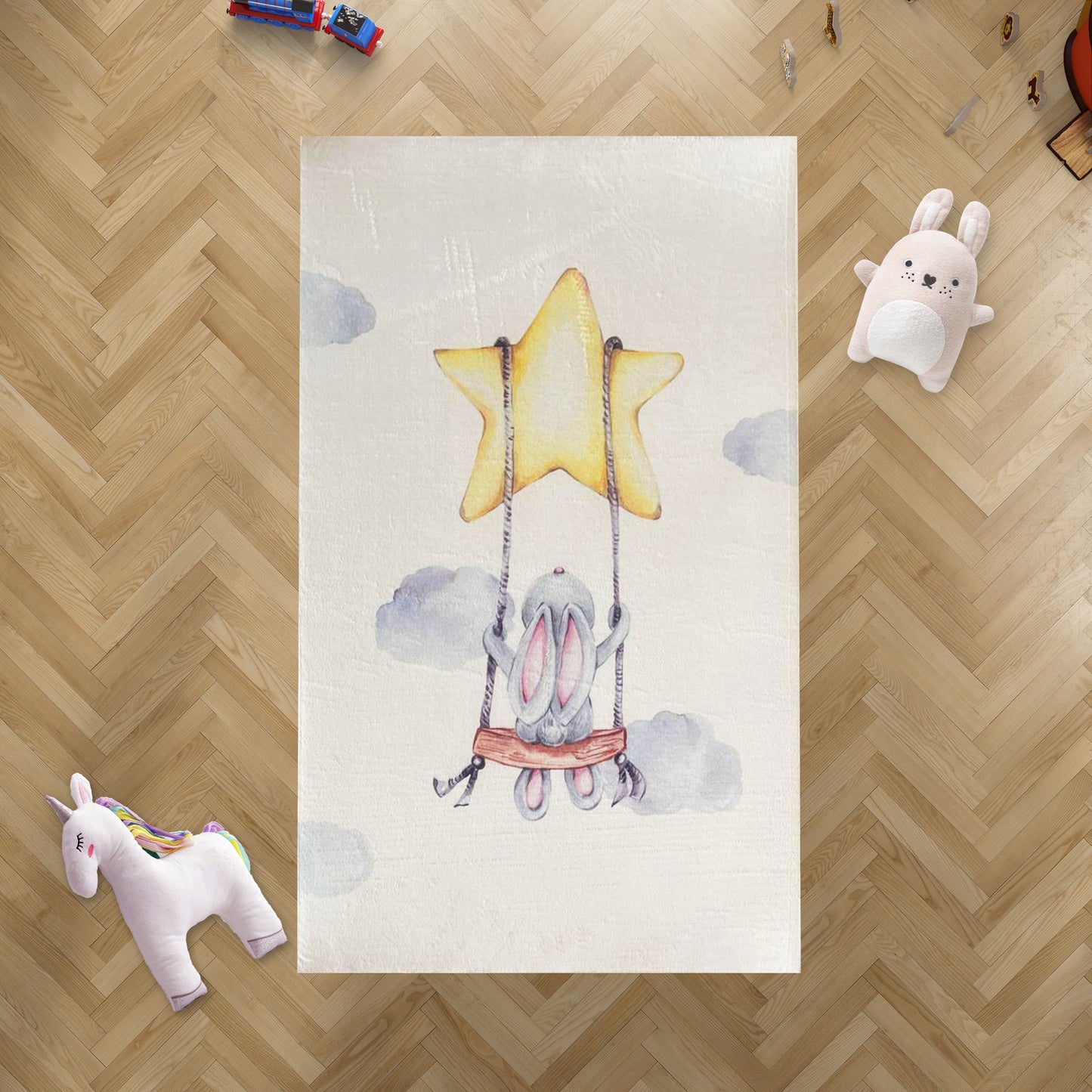 Carpet Wagon HV198 Cream Beige Named Children's Carpet