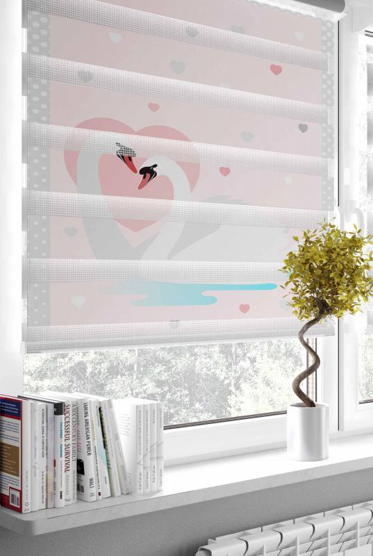 HV302 Kuğulu Zebra Perde detaylı görüntüsü, modern tasarım ve doğru ölçüm bilgileri ile ev dekorasyonu için ideal seçim.