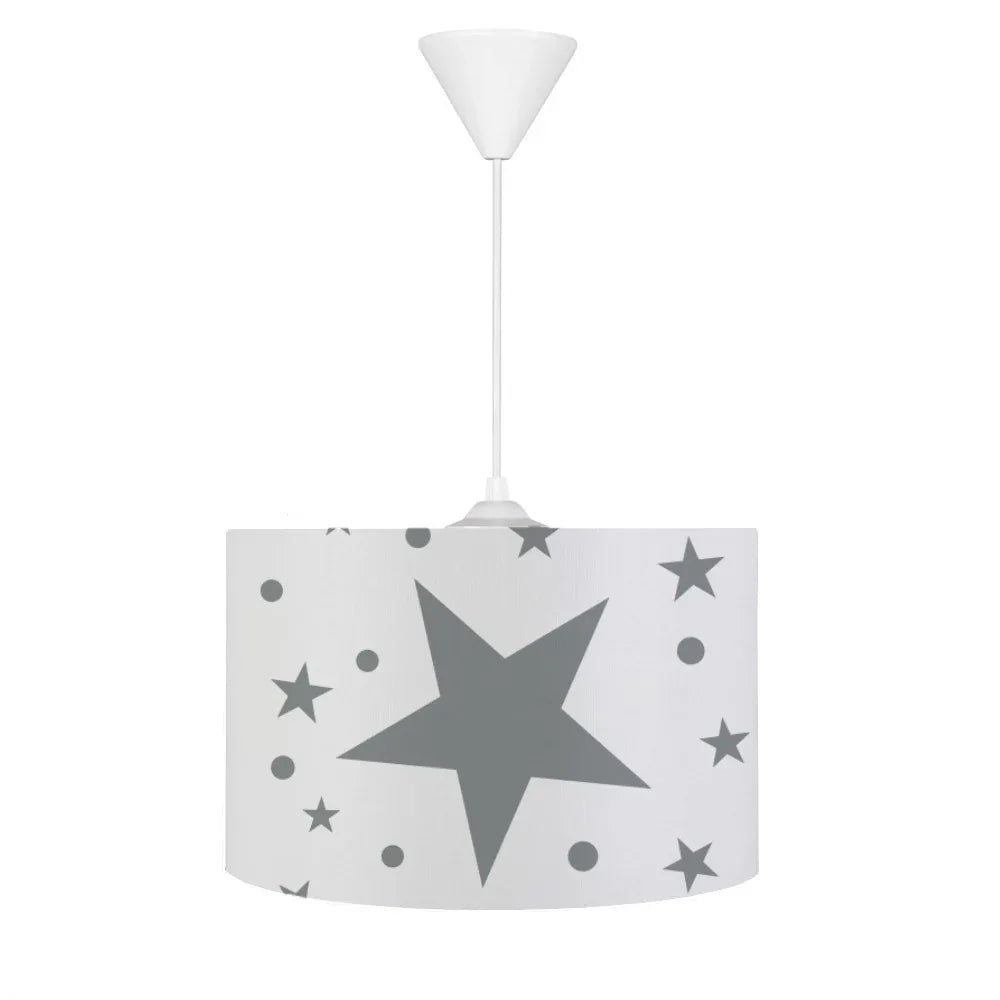 HV314BKG Yıldızlı Gri Beyaz Çocuk Odası Sarkıt Avize - HALI VAGONU