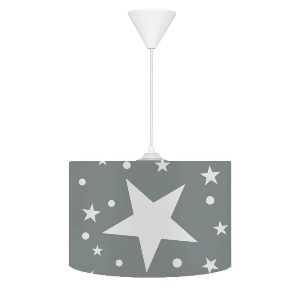 HV314GB Yıldızlı Gri Beyaz Çocuk Odası Sarkıt Avize - HALI VAGONU