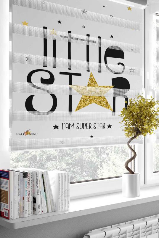 HV333B Little Star Zebra Perde, hafif ve modern tasarımıyla evinize zarif bir görünüm kazandırır. Gece-gündüz kullanımıyla pratik bir çözüm sunar.