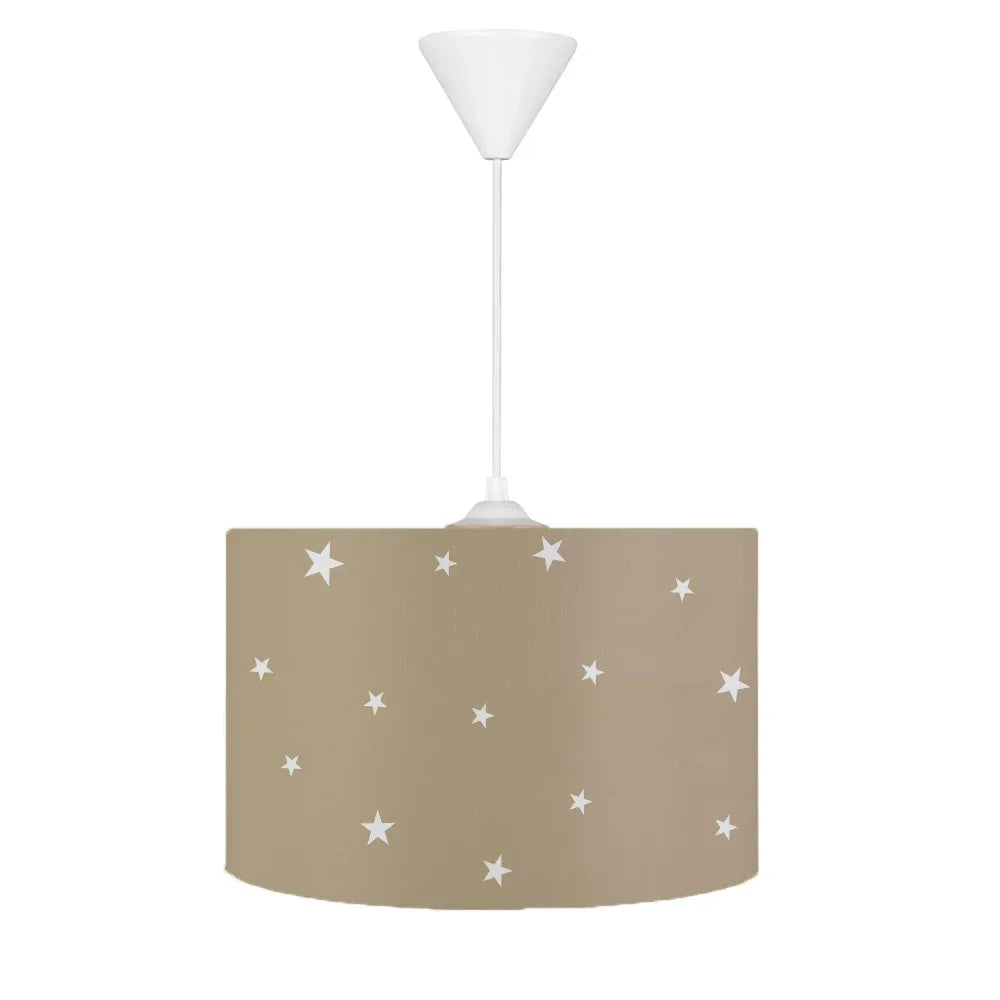 HV374 Beyaz Yıldızlı Kahve Çocuk Odası Sarkıt Avize - HALI VAGONU