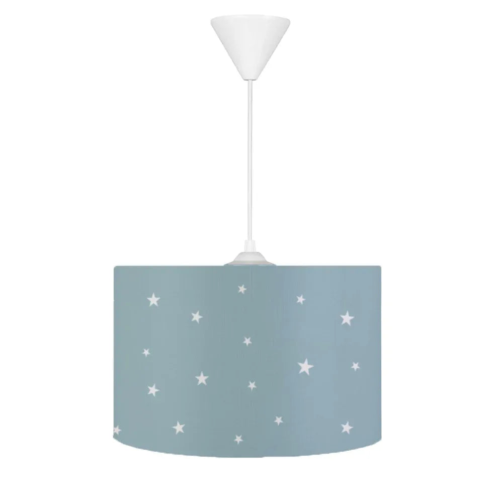 HV394 Beyaz Desenli Açık Mavi Çocuk Odası Sarkıt Avize - HALI VAGONU