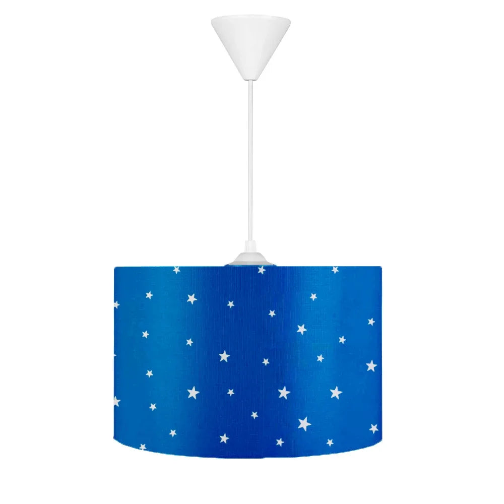 HV398 Beyaz Yıldızlı Lacivert Çocuk Odası Sarkıt Avize - HALI VAGONU