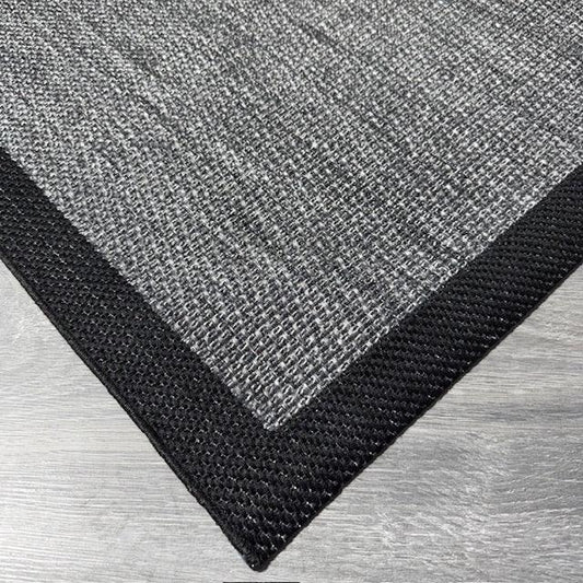 Halı Vagonu JS9714 Jüt Sisal Halı - Füme Siyah, Kaymaz ve Dayanıklı, Hav Yapmaz - HALI VAGONU