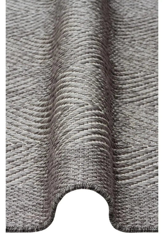 MONO MNO 02 GREY Hav Toz Vermez Kaymaz Tabanlı Sisal Halı - HALI VAGONU