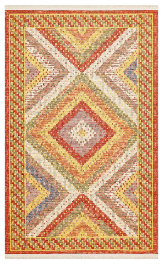 NOMAD 10 RED Yıkanabilir, Çift Taraflı Kullanıma Uygun Yumuşak Tuşeli Otantik Kilim - HALI VAGONU