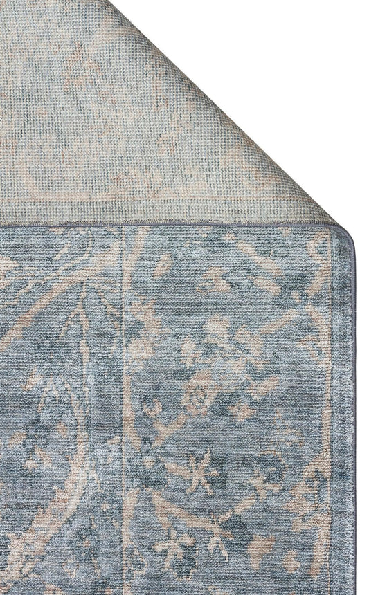 TAFTAN TF 07 SKY VİZON Pakistan Overdyed Tarzı Özel Hav Vermeyen ve El Emeği ile Özel Tezgahlarda Üretilen Uşak Halısı - HALI VAGONU