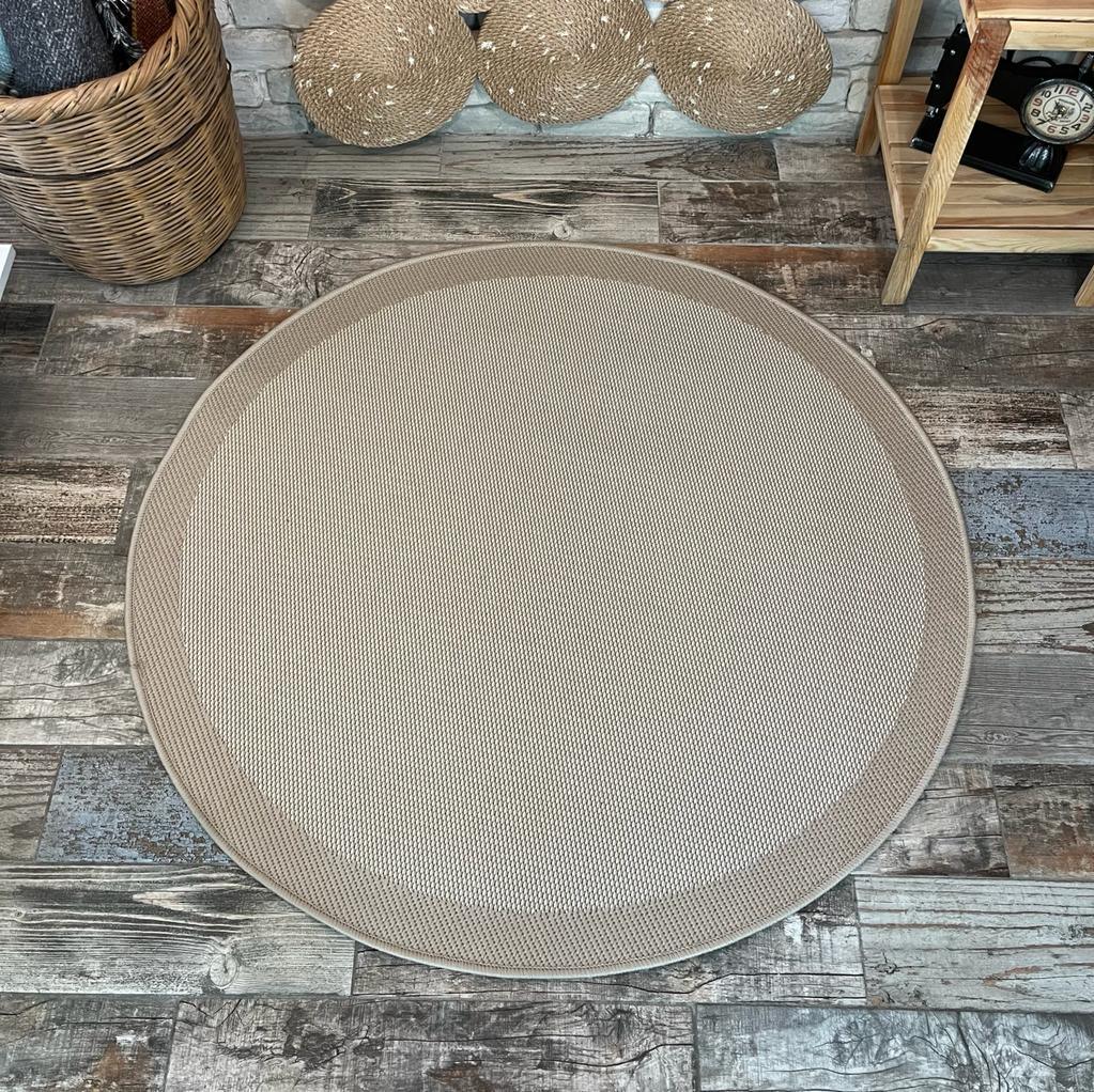 Halı Vagonu JS9327 Jüt Sisal Halı - Kaymaz Taban, Dayanıklı, Tozsuz ve Hav Yapmaz Bej Renk - HALI VAGONU