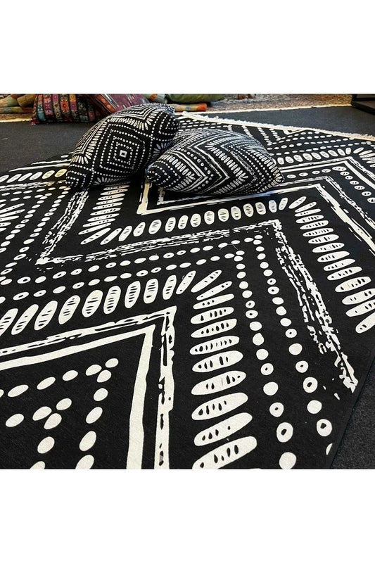 Yumuşak Dokulu Bambu Soft Kilim İskandinav Saçaklı Dijital Baskı HV - SK - 900 - HALI VAGONU