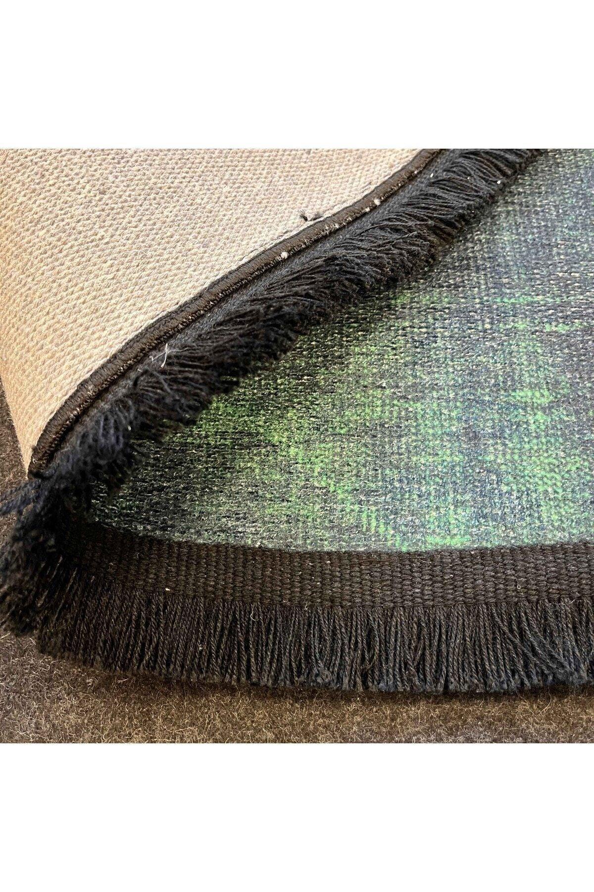 Yumuşak Dokulu Bambu Soft Kilim - Patchwork Saçaklı Dijital Baskı HV - SK - K7 - HALI VAGONU