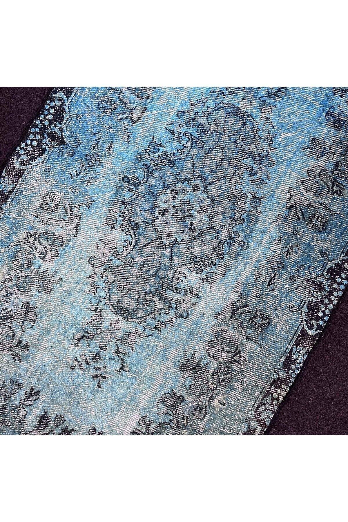 Yumuşak Dokulu Bambu Soft Kilim - Vintage Saçaklı Dijital Baskı HV - SK - 921 - HALI VAGONU