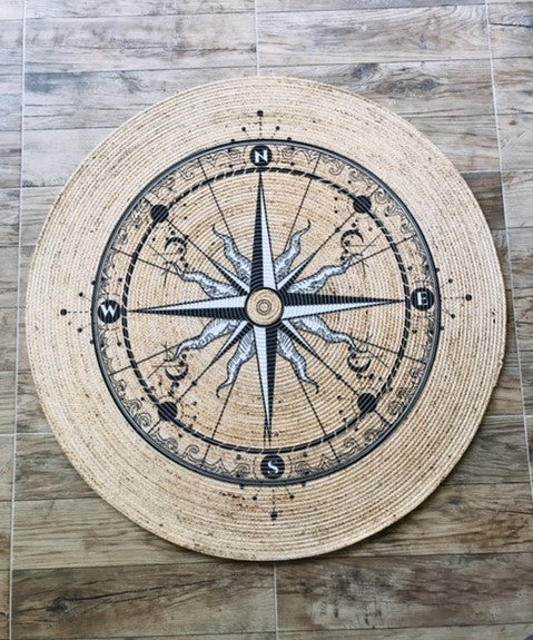Alaska Jüt: Boho 992 Oval Siyah Yel Motifli Etnik Desenli Jüt Görünümlü Örgü Halı - çift taraflı kullanıma uygun doğal desen