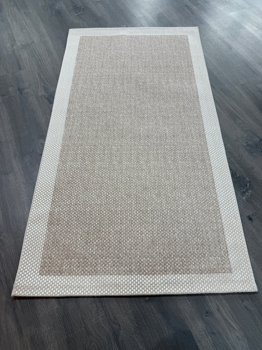 Natura Sisal NTR 02 Krem Sütlükahve Sisal Dokuma Halı - NTR 02