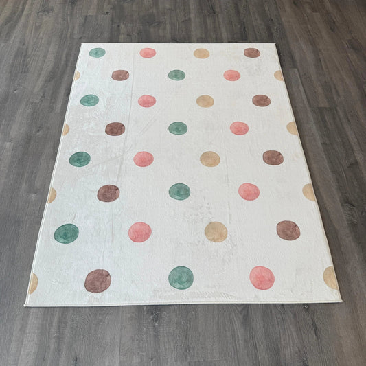 120x160 - 8mm Bambu Dokulu Dokuma Taban Puantiyeli Çocuk Halısı - HALI VAGONU