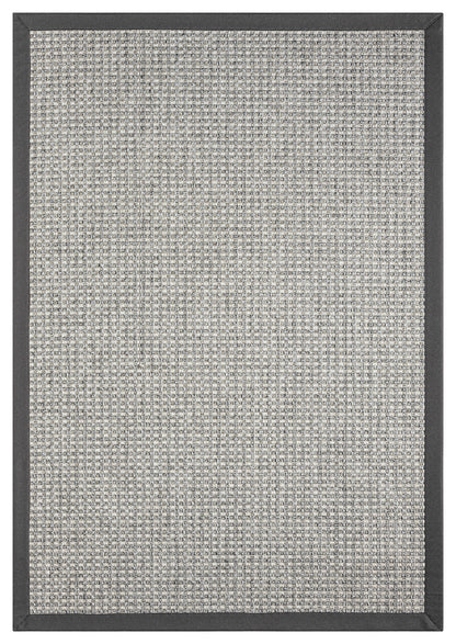 Himalaya Antrasit Kumaş Bordürlü 667 Gri Sisal Halı - HVHB14