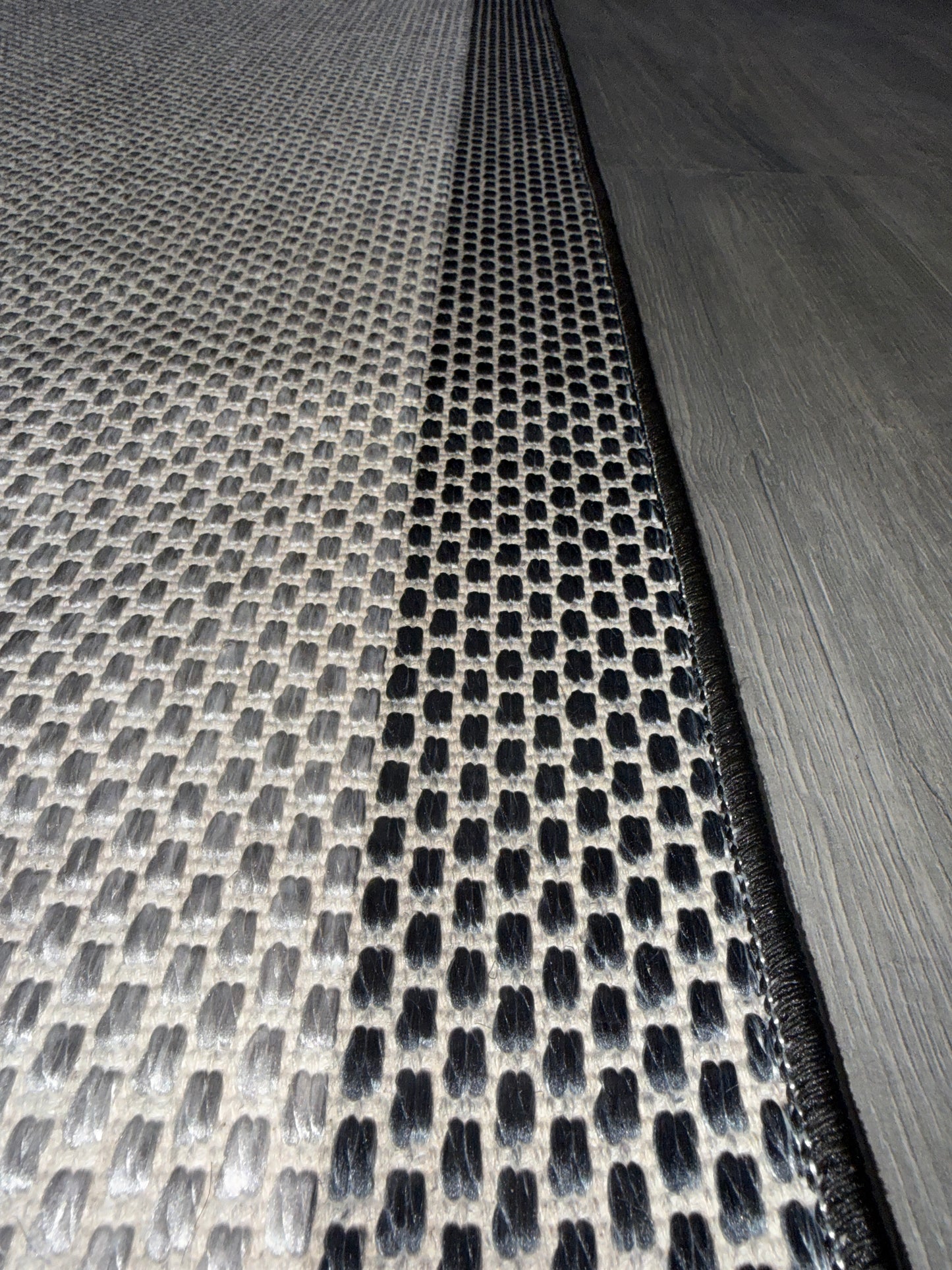 Natura Sisal NTR 10 Siyah Gri Sisal Dokuma Halı - NTR 10