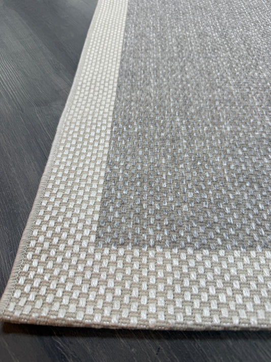 Natura Sisal NTR 09 Krem Gri Sisal Dokuma Halı - NTR 09