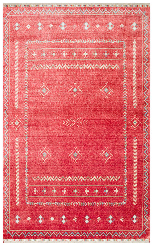 ZARA ZR 20 RED MULTY Otantik Desenli El Emeği İle Özel Tezgahlarda Üretilen Modern Uşak Halısı