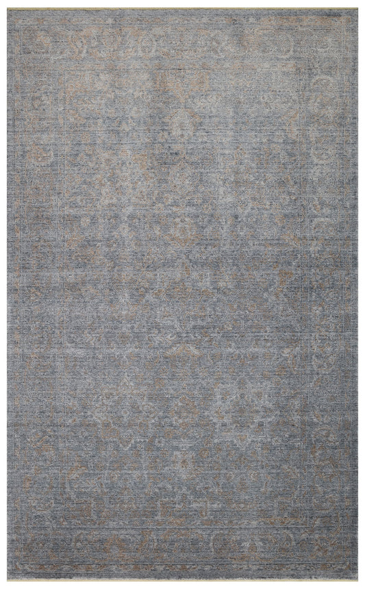 TAFTAN TF 02 DARK GREY BRONZE Pakistan Overdyed Tarzı Özel Hav Vermeyen Taftan Özel Tezgah Halısı tasarımının detaylı görüntüsü.