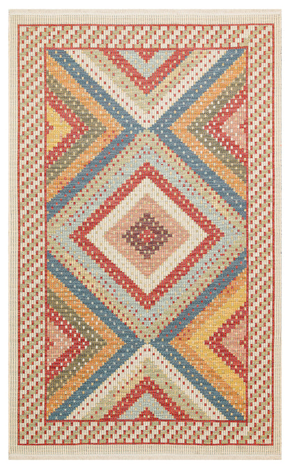 NOMAD 10 RED Yıkanabilir, Çift Taraflı Kullanıma Uygun Yumuşak Tuşeli Otantik Kilim