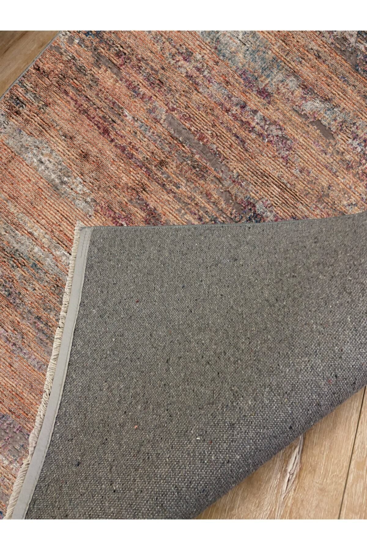 Halı Vagonu 2027 Modern Görünümlü Otantik Desen Kaymaz Taban Dekoratif Halı