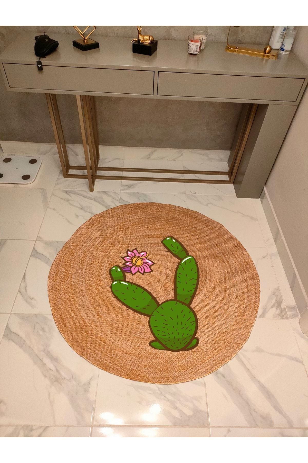 Hasır Jüt Görünümlü Dokuma Kaymaz Taban Kilim