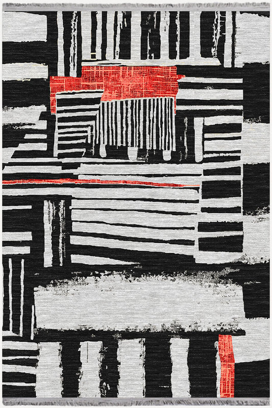 Halı Vagonu 30 Renkli Etnik Eskitme Dokuma Taban Halı