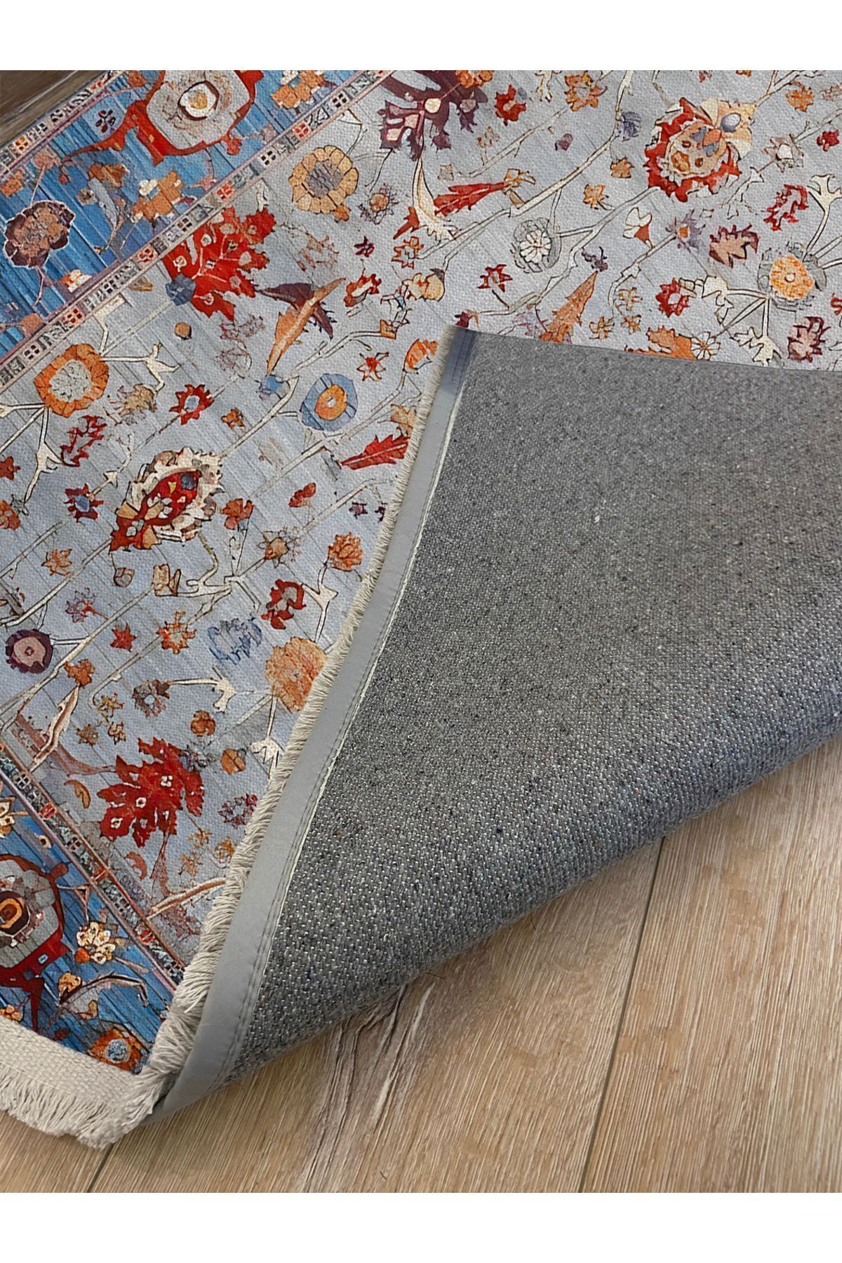 Halı Vagonu 62 Renkli Klasik Desenli Yıkanabilir Kaymaz Salon Halısı, Koridor Ve Mutfak Halısı