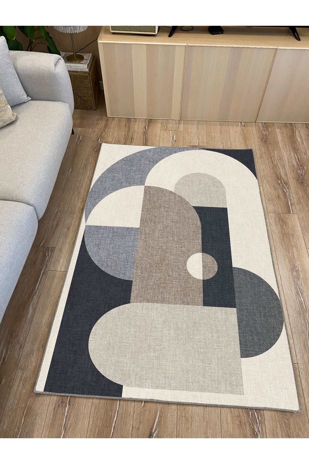 Modern Stil Krem Tonlarında iskandinav halı ve kilim Salon halısı Peluş halı Yıkanabilen Halı